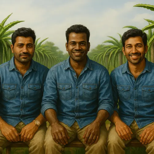 The Kurela brothers at the family farm