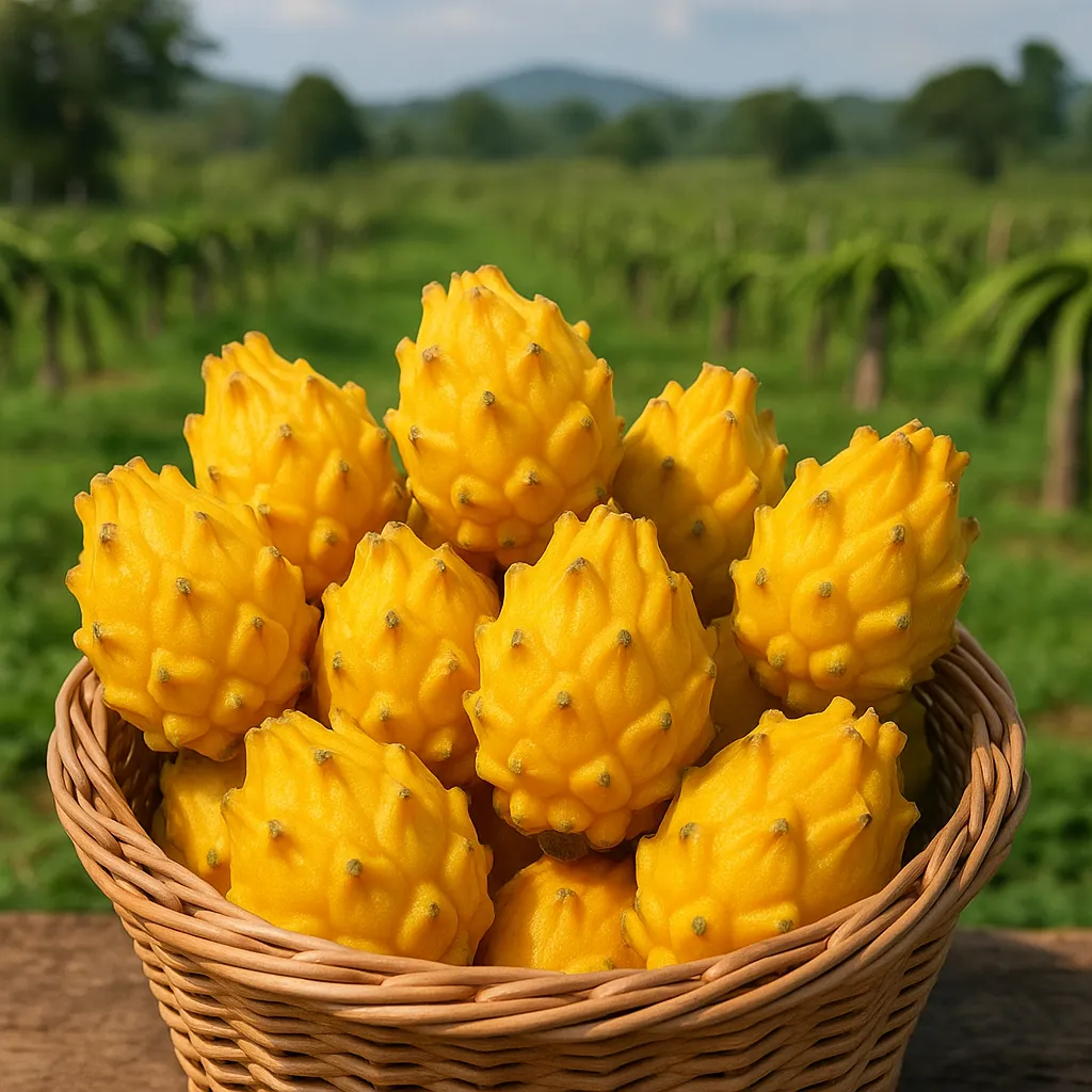 Lot of Ecuador Palora yellow dragon fruits